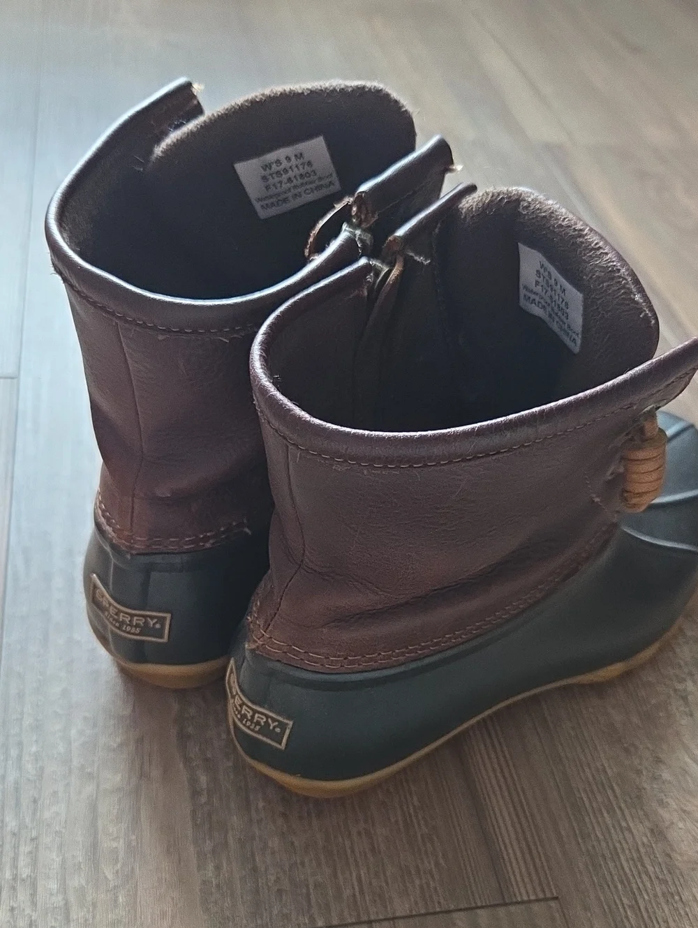 Women’s Brown and Black Sperry Duck Boot